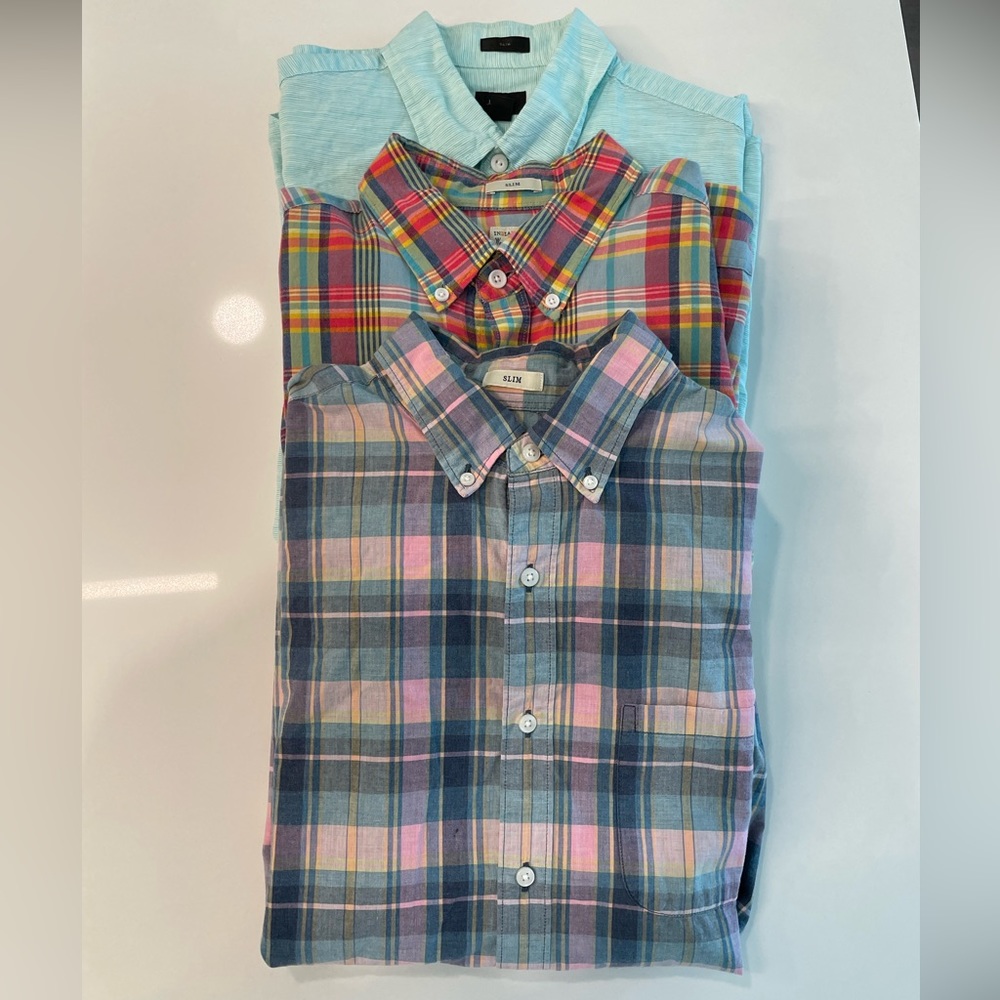Bundle of 3 J. Crew long sleeve button down shirts